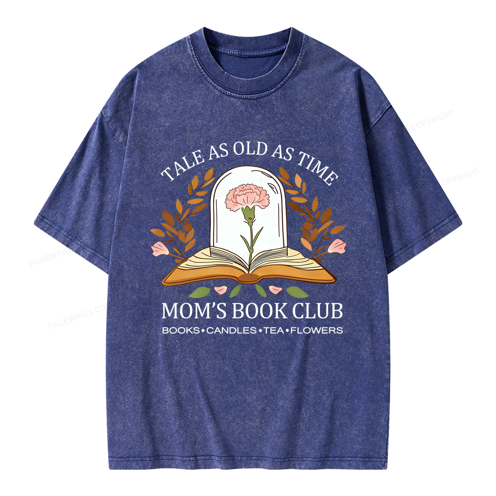 Pagewings Mom's Book Club Unisex Washed T-shirt