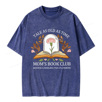 Pagewings Mom's Book Club Unisex Washed T-shirt