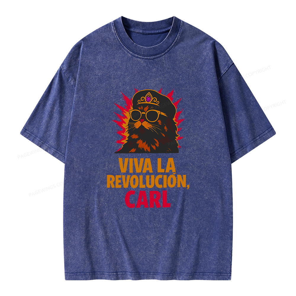 Pagewings Viva La Revolucion Unisex Washed T-shirt