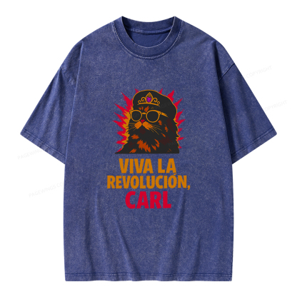 Pagewings Viva La Revolucion Unisex Washed T-shirt