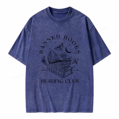 Pagewings Banned Book Reading Club Shirt Unisex Washed T-shirt