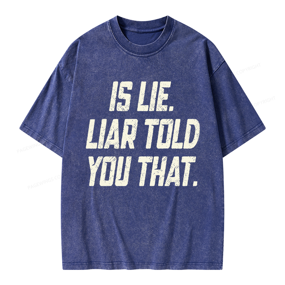 Pagewings Is Lie Liar Told You That Unisex Washed T-shirt