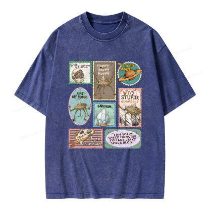 Pagewings Amaze Retro Sci-Fi Unisex Washed T-shirt