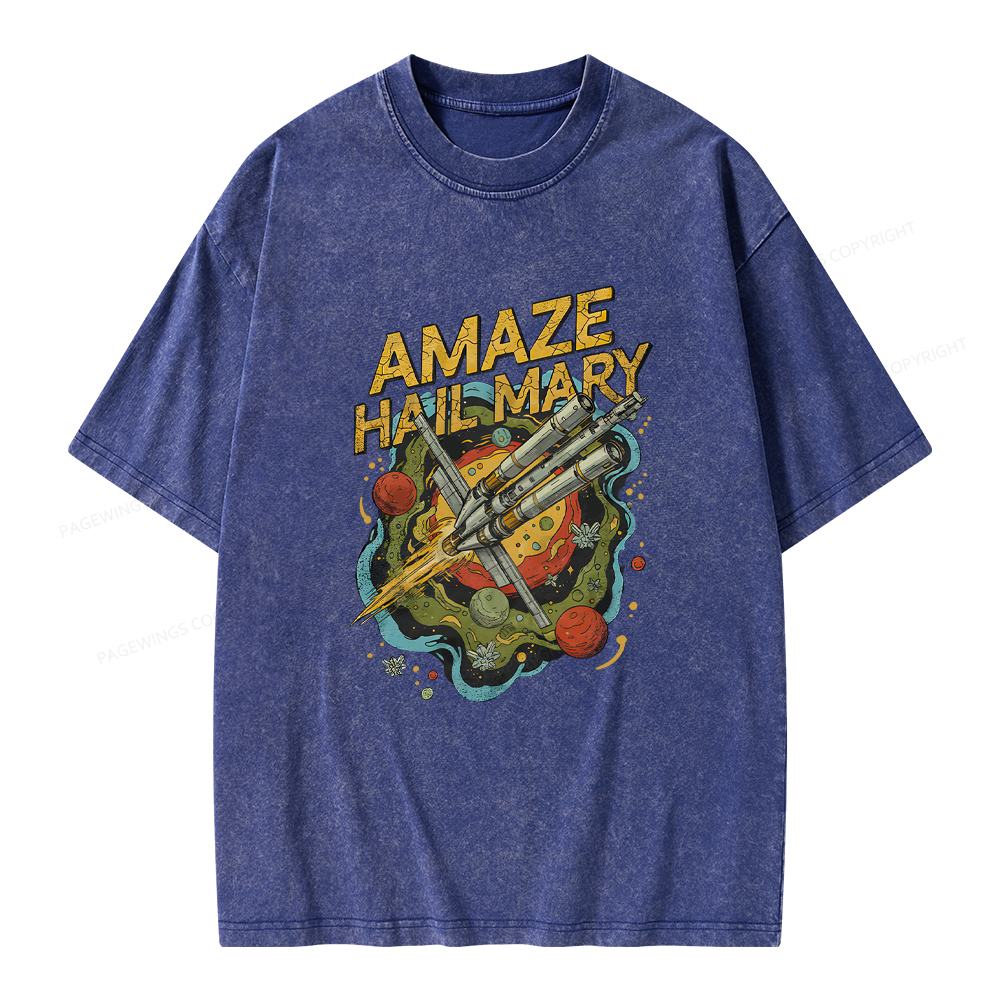 Pagewings Amaze Hail Mary Amaze Unisex Washed T-shirt