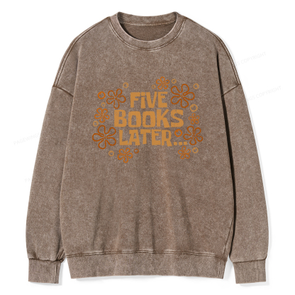 Pagewings Five Books Later Washed Sweatshirt