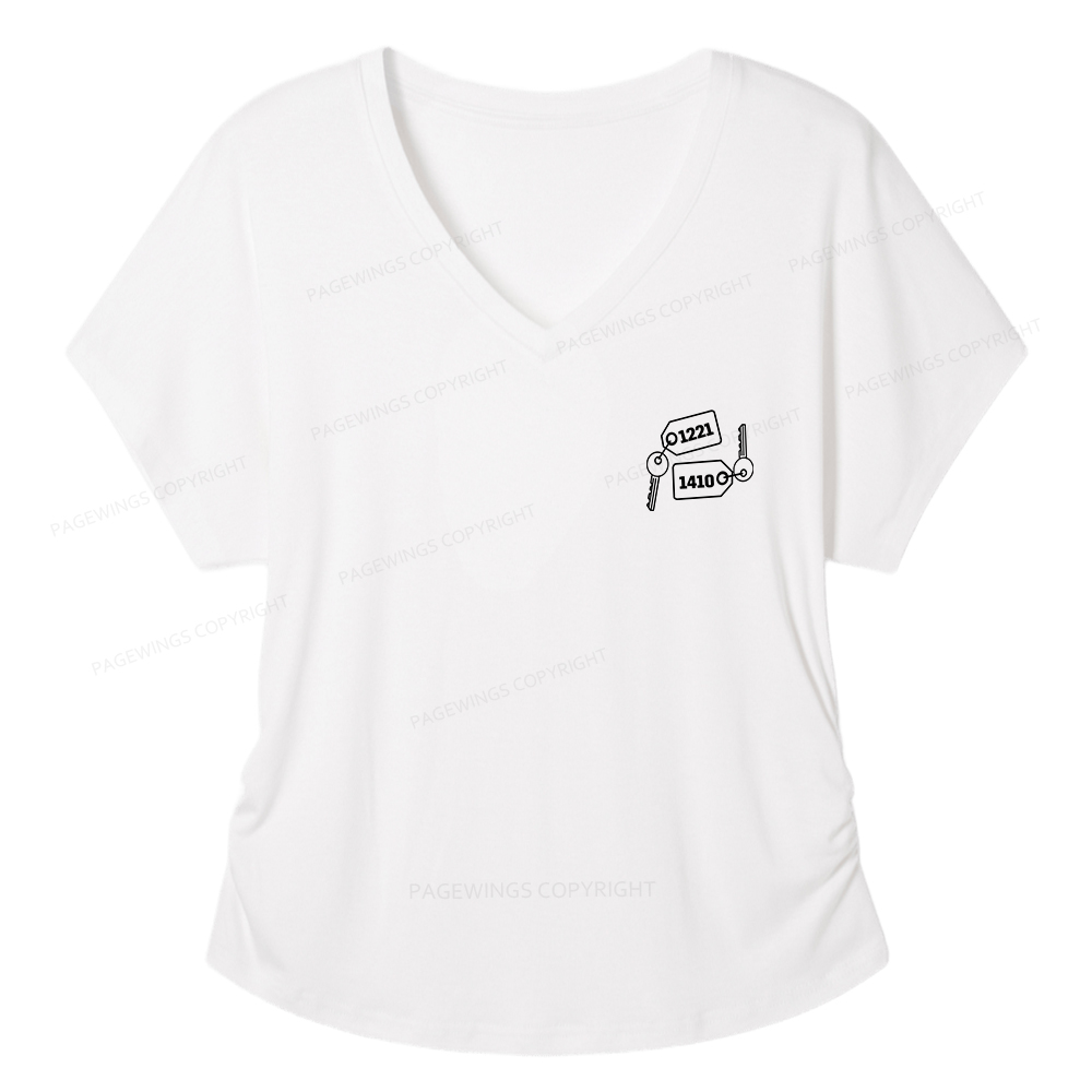 Pagewings Room Numbers Women's Modal V-neck T-shirt  