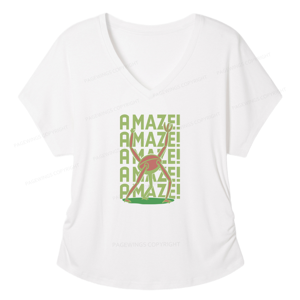 Pagewings Rocky Amaze Women's Modal V-neck T-shirt  