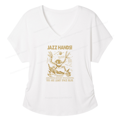 Pagewings You Sleep I Watch Women's Modal V-neck T-shirt  