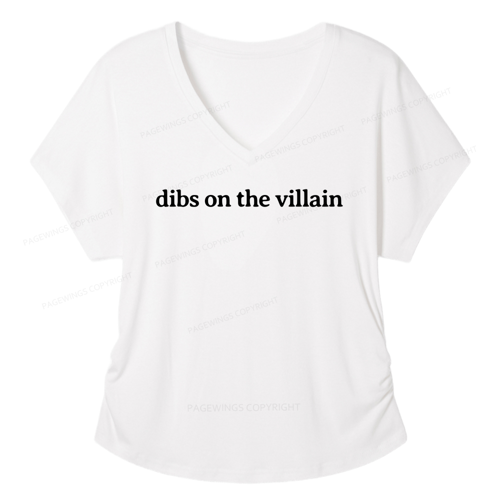 Pagewings Dibs On The Villain Soft Women's Modal V-neck T-shirt