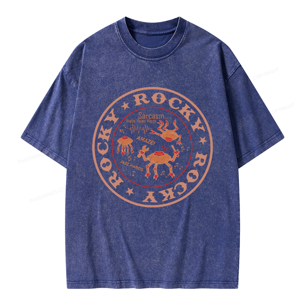 Pagewings Vintage Rocky Unisex Washed T-shirt
