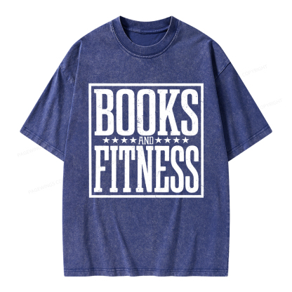 Pagewings Books And Fitness Unisex Washed T-shirt
