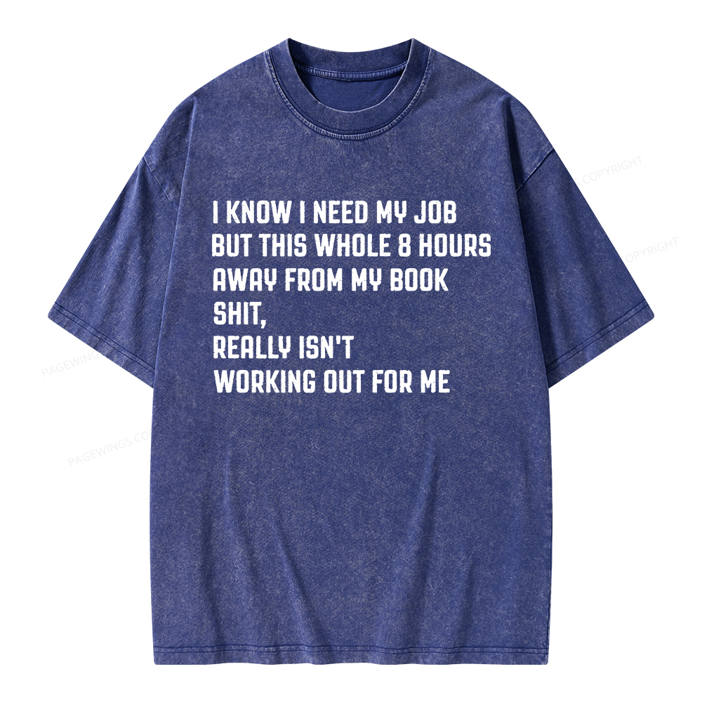 Pagewings Funny Book Lover Unisex Washed T-shirt