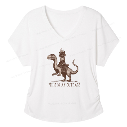 Pagewings Sci-Fi Book Lovers Soft Women's Modal V-neck T-shirt