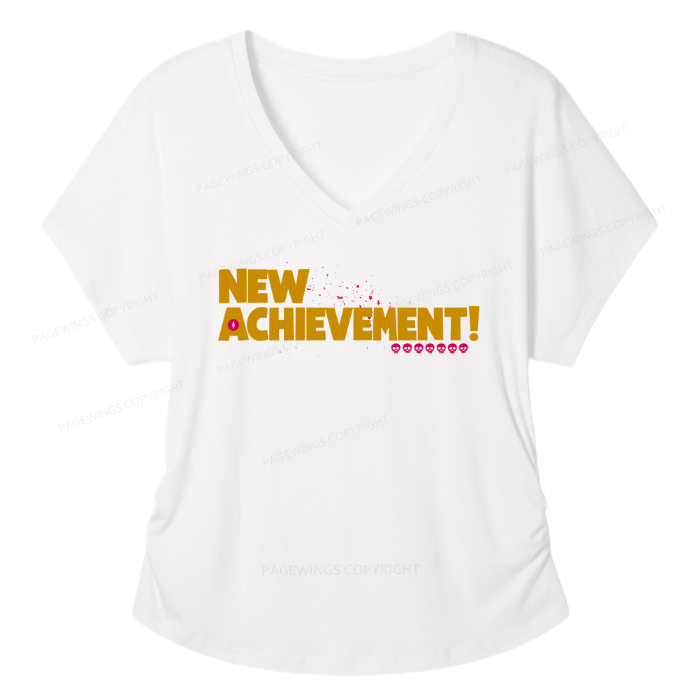 Pagewings New Achievement Soft Women's Modal V-neck T-shirt