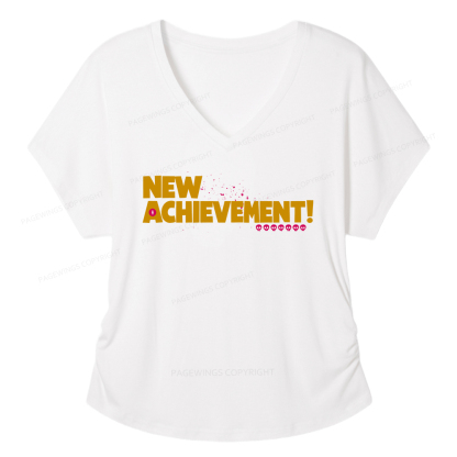 Pagewings New Achievement Soft Women's Modal V-neck T-shirt