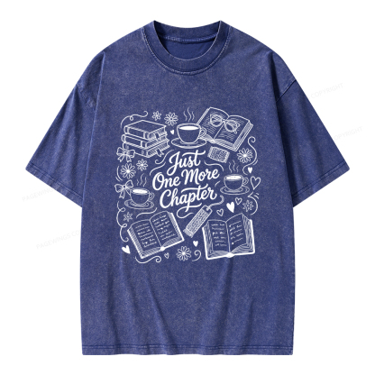 Pagewings Just One More Chapter Unisex Washed T-shirt