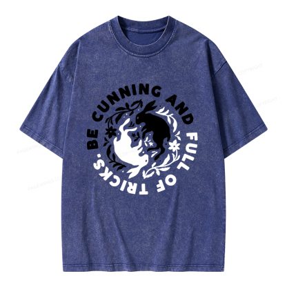 Pagewings Be Cunning And Full Of Tricks Unisex Washed T-shirt