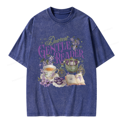 Pagewings Dearest Gentle Reader Unisex Washed T-shirt