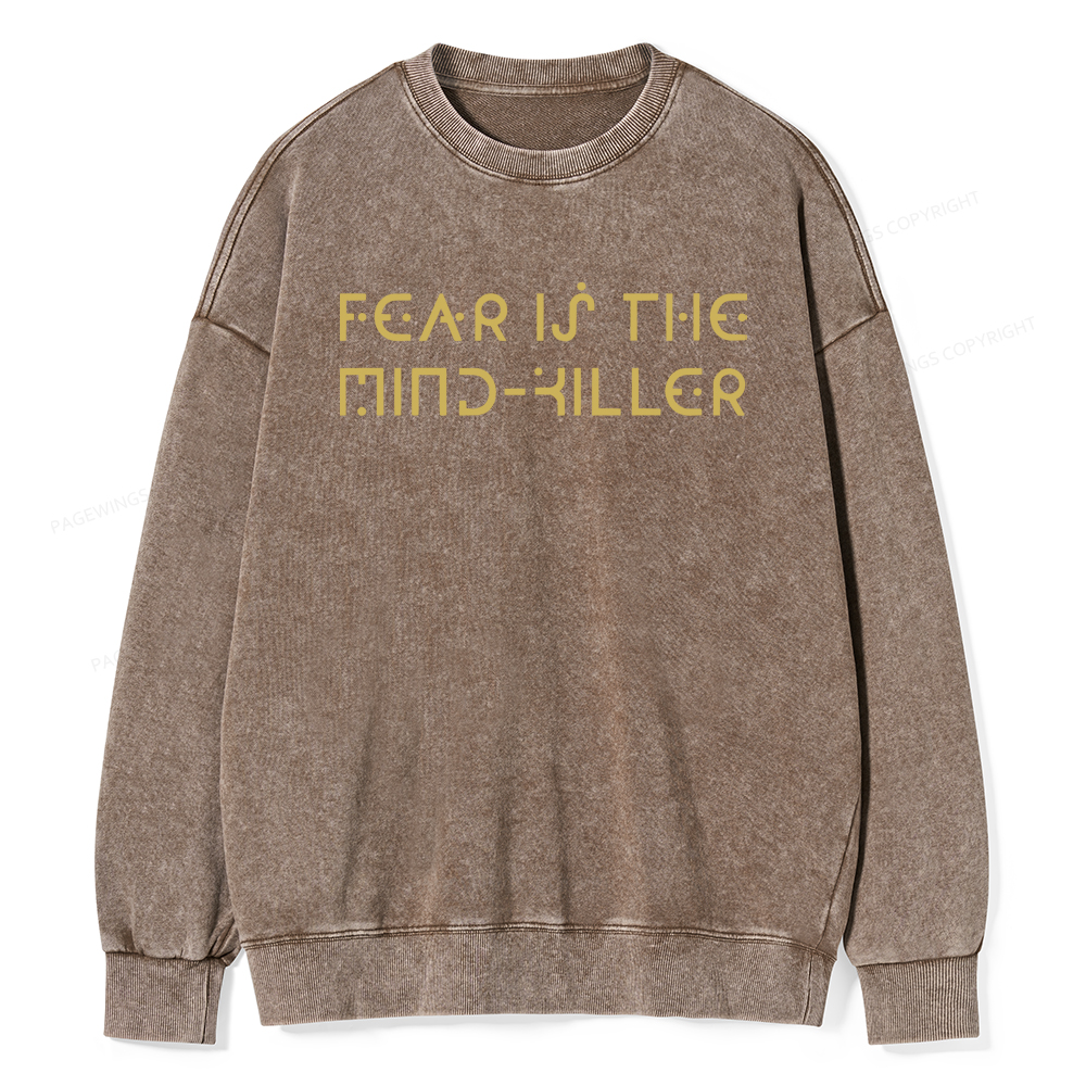 Pagewings Fear Is The Mind-Killer Unisex Washed Sweatshirt