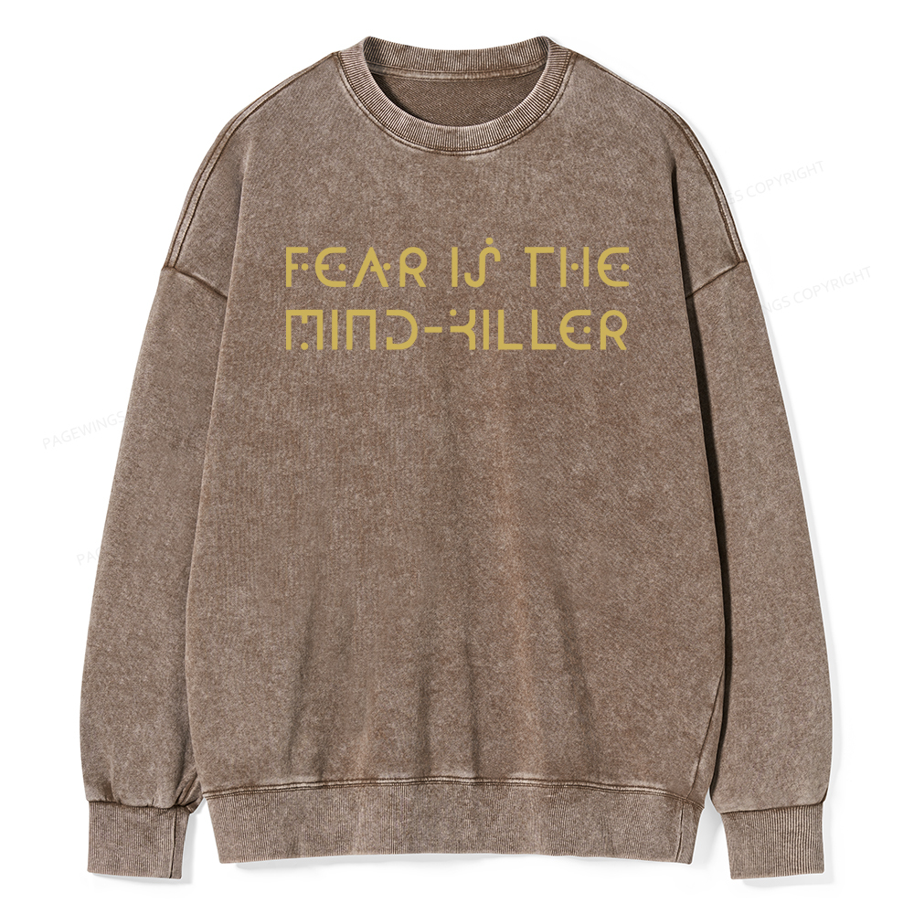 Pagewings Fear Is The Mind-Killer Unisex Washed Sweatshirt