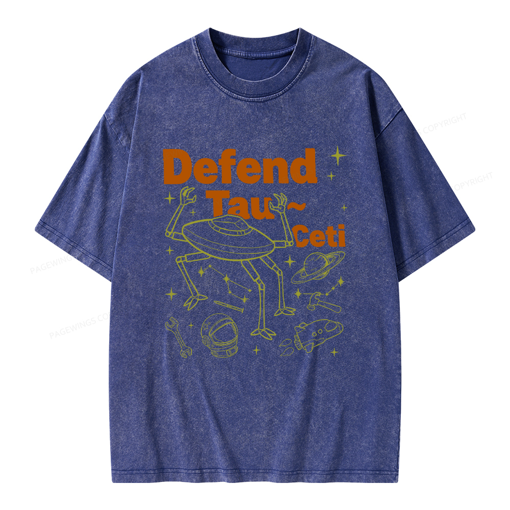 Pagewings Defend Tau Ceti Unisex Washed T-shirt