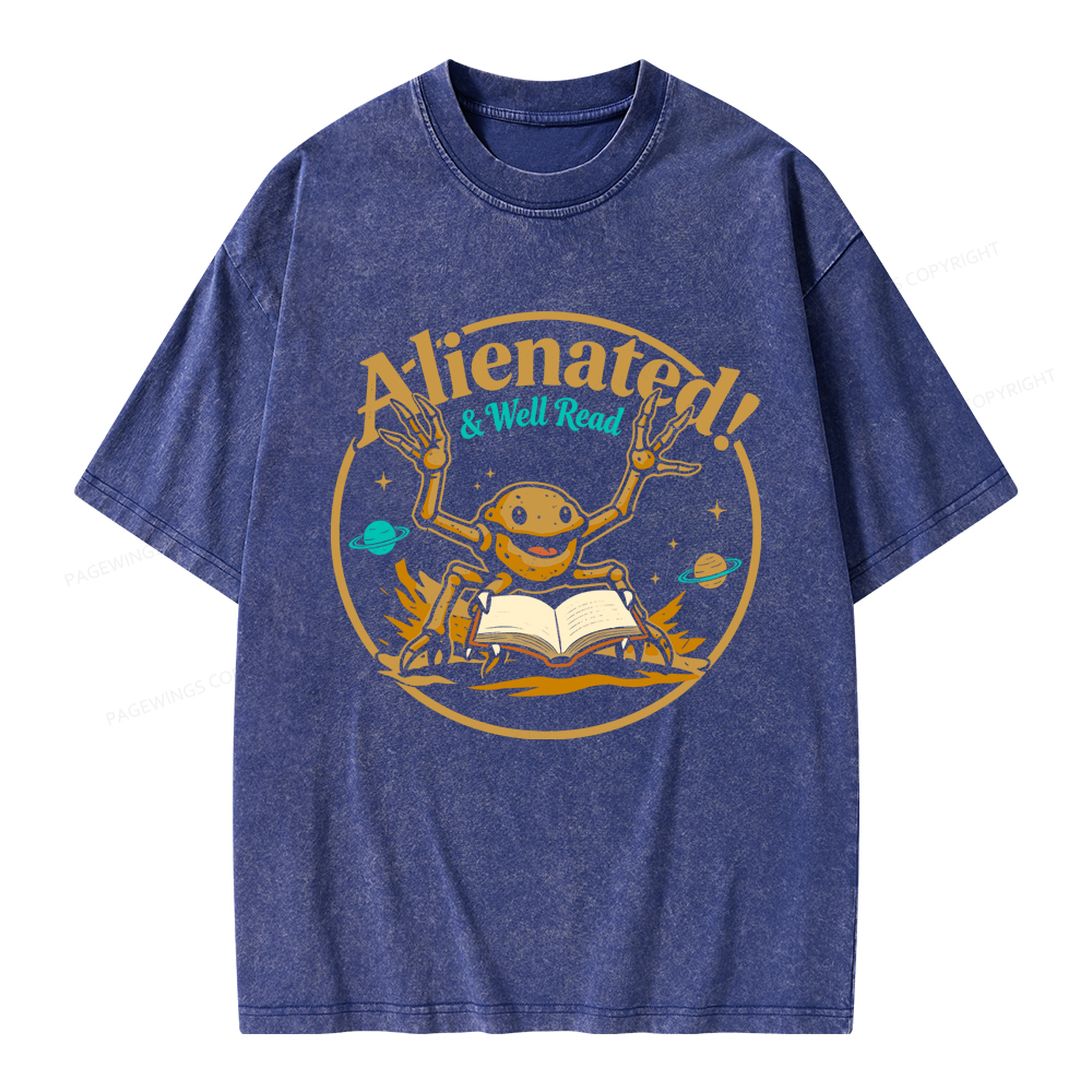 Pagewings Alienated Well Read Unisex Washed T-shirt