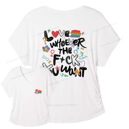 Pagewings Love Whoever The F*ck You Want Soft Women's Modal V-neck T-shirt