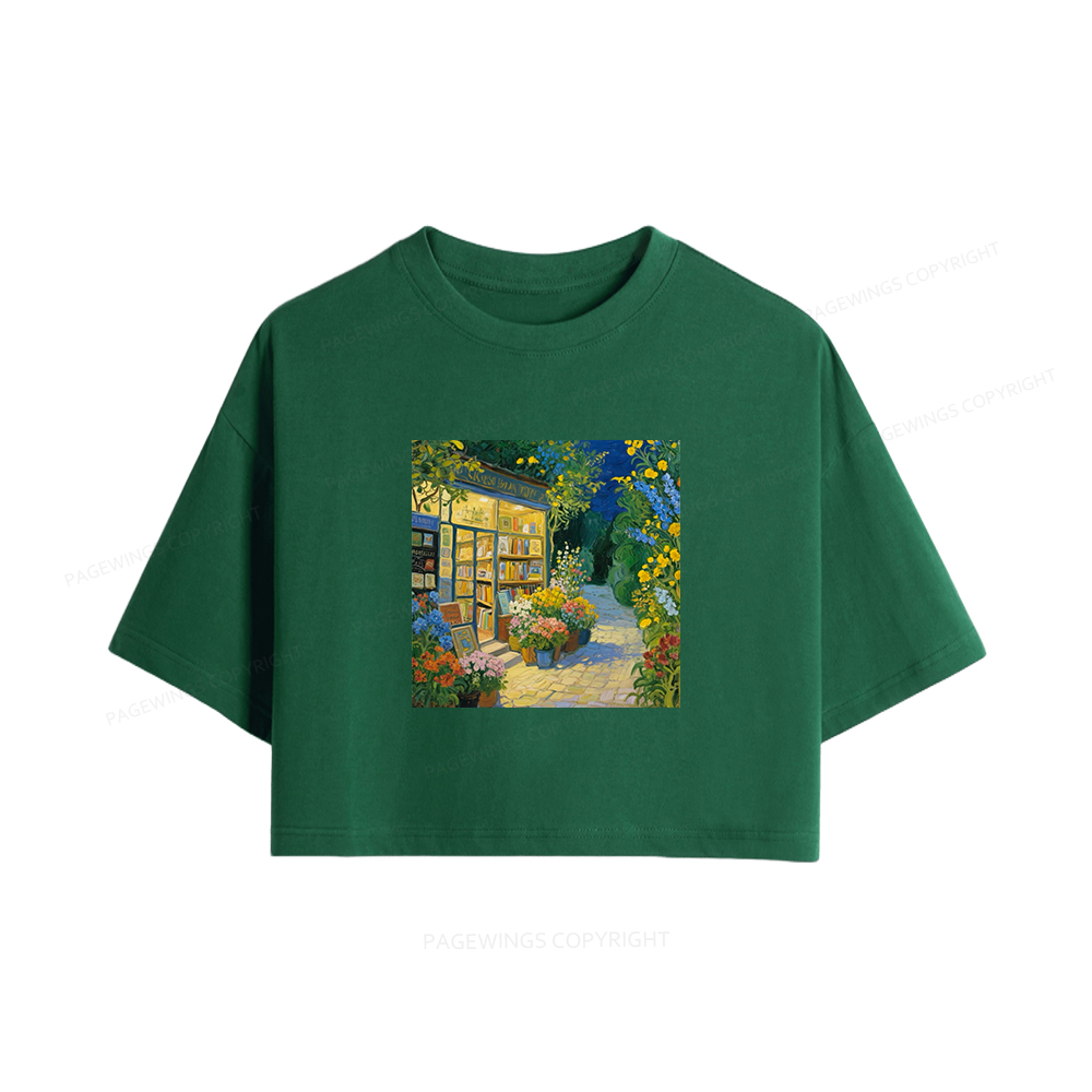 Pagewings Bookshop Women Crop Tops