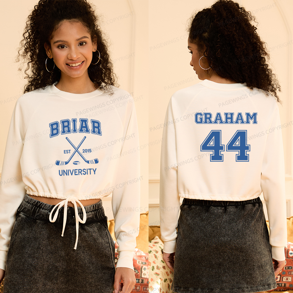 Pagewings Hockey Romance Cropped Sweatshirt 