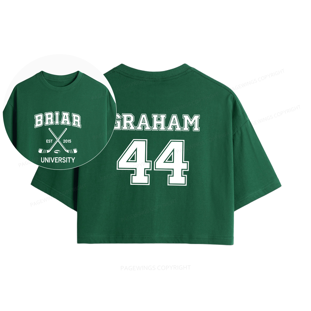 Pagewings Hockey Romance Women Crop Tops
