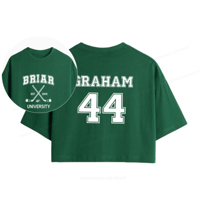 Pagewings Hockey Romance Women Crop Tops