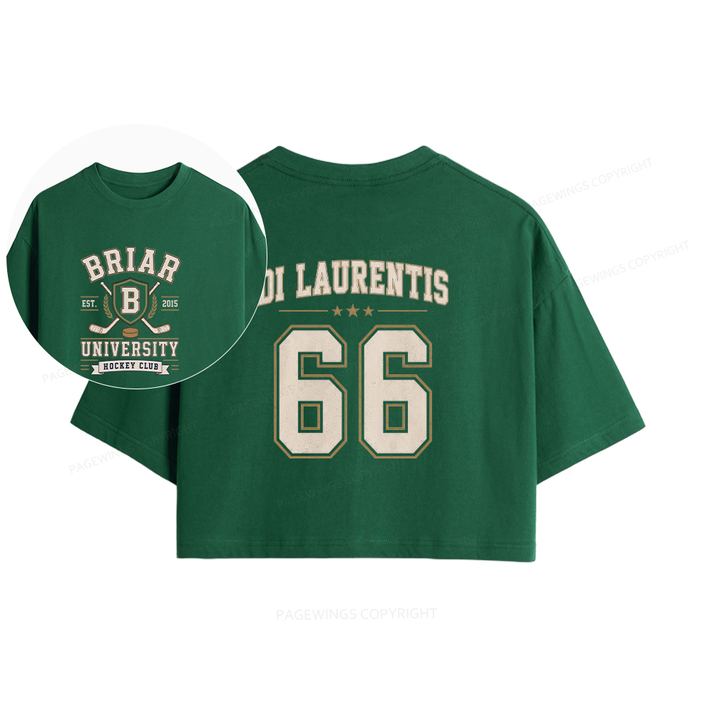 Pagewings Hockey Romance Women Crop Tops