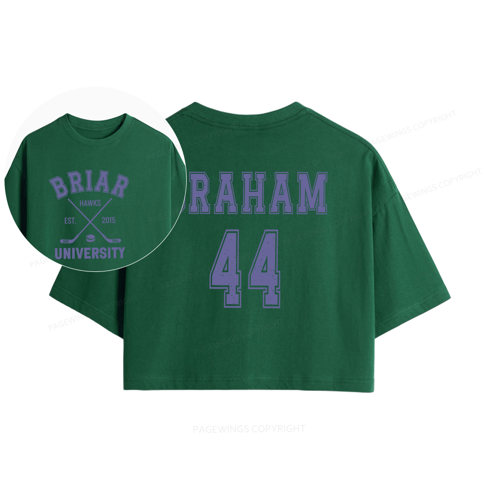 Pagewings Hockey Romance Women Crop Tops