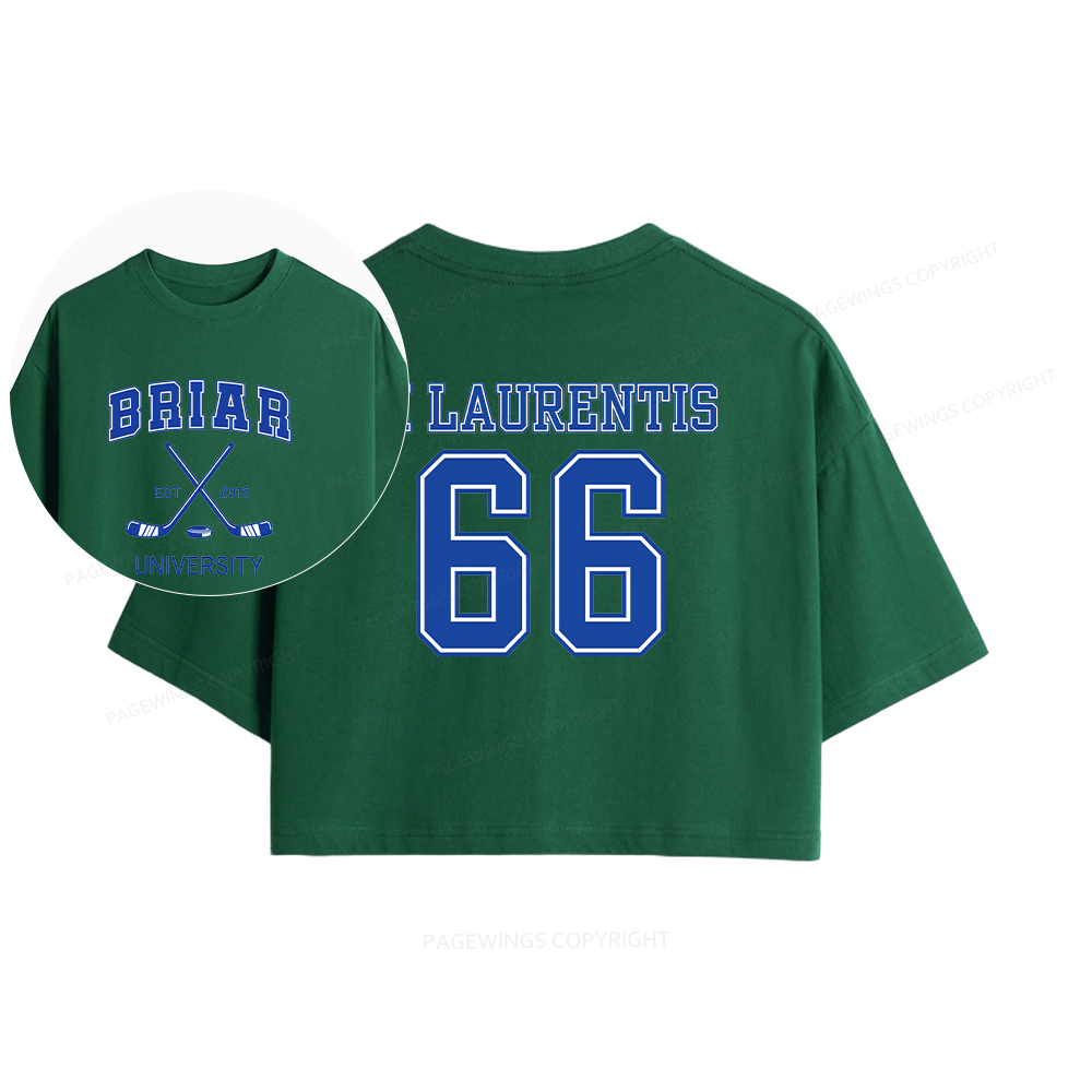 Pagewings Hockey Romance Women Crop Tops
