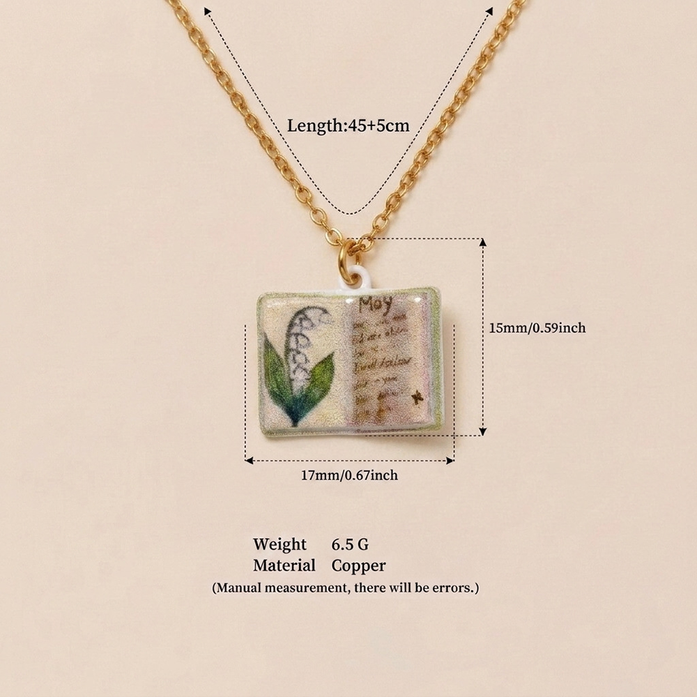 Pagewings Birth Flower Necklace