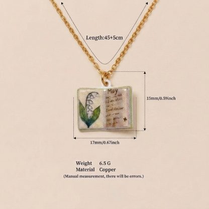 Pagewings Birth Flower Necklace