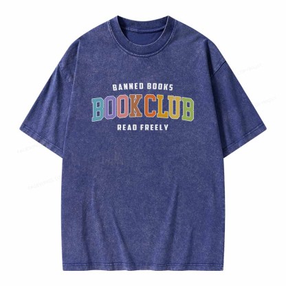 Pagewings Banned Book Book Club Unisex Washed T-shirt
