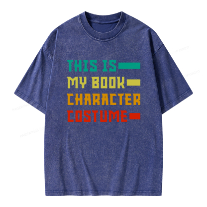 Pagewings This Is My Book Character Costume Unisex Washed T-shirt