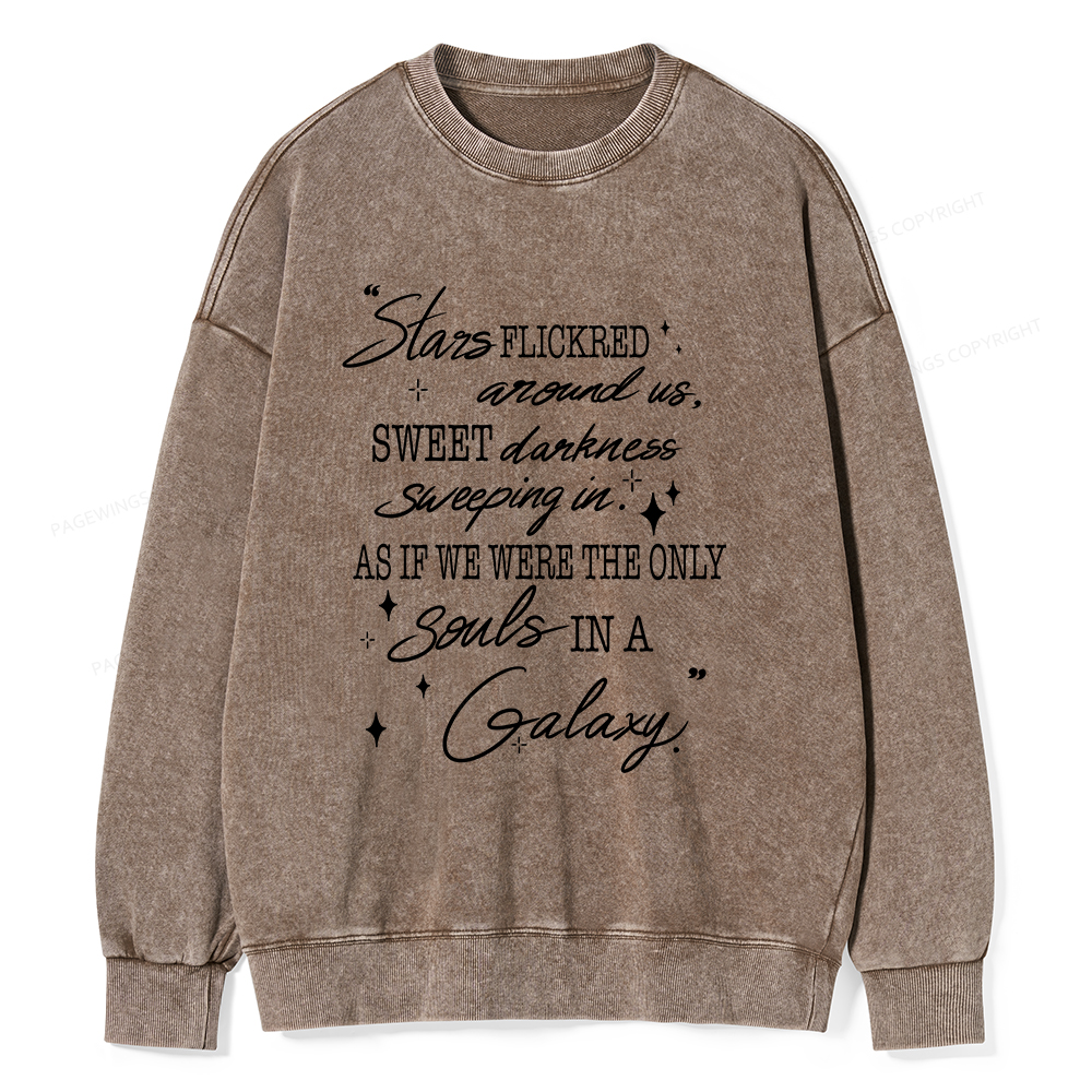 Pagewings Slares Flickred Around Us Unisex Washed Sweatshirt