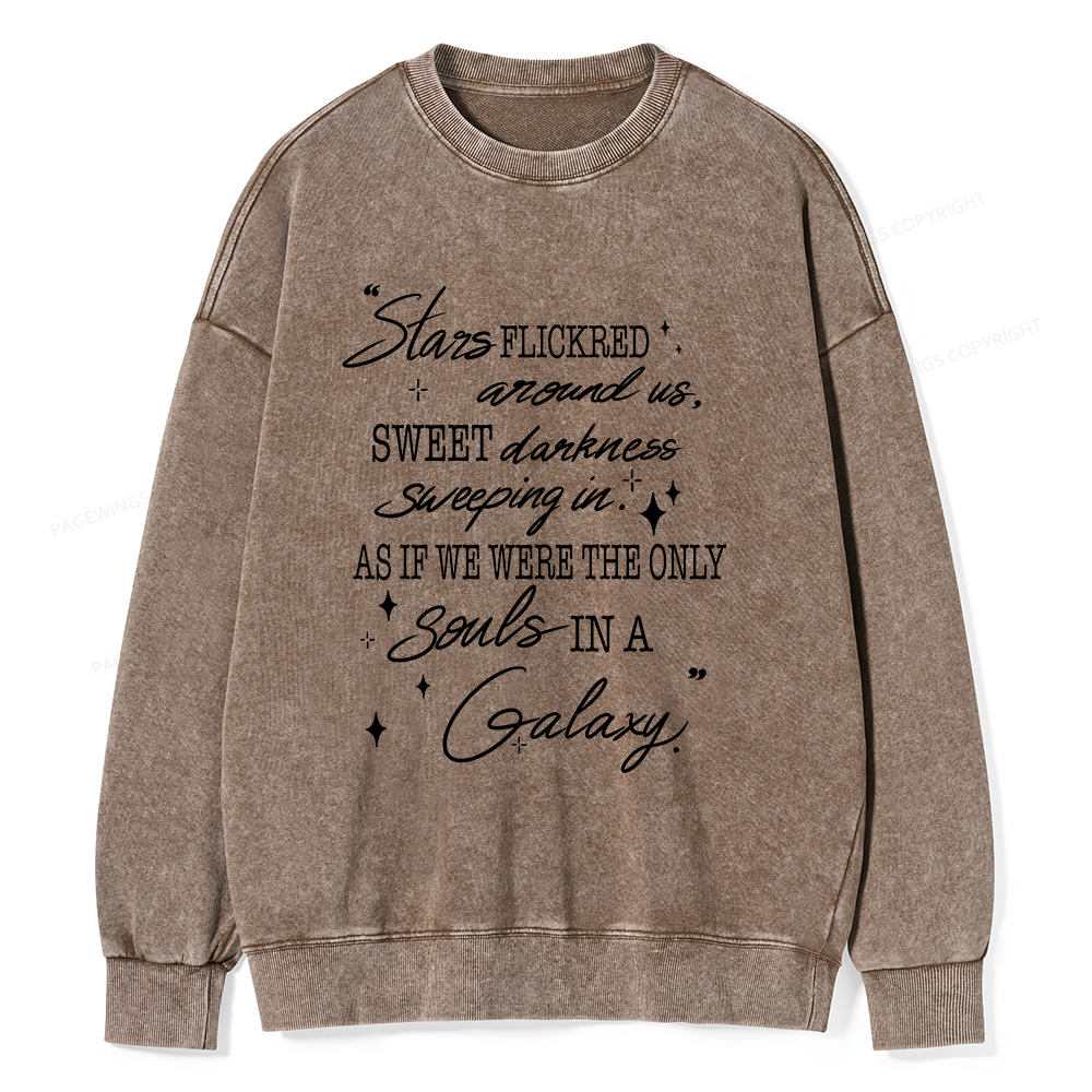 Pagewings Slares Flickred Around Us Unisex Washed Sweatshirt