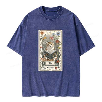 Pagewings The Reader Unisex Washed T-shirt