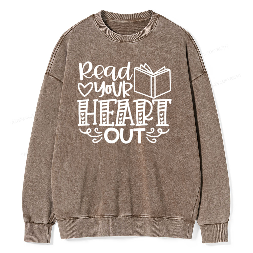 Pagewings Librarian Valentine's Shirt,Read Across Americ Unisex Washed Sweatshirt