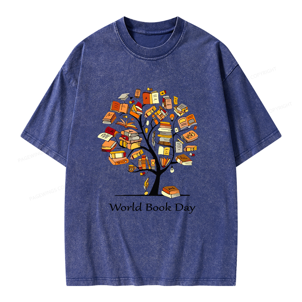 Pagewings World Book Day Unisex Washed T-shirt