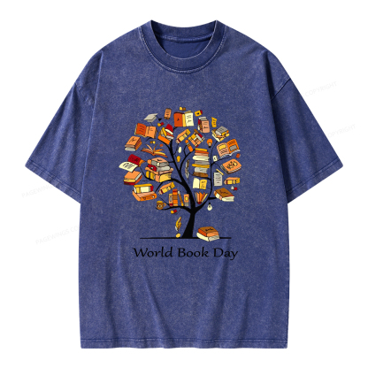 Pagewings World Book Day Unisex Washed T-shirt