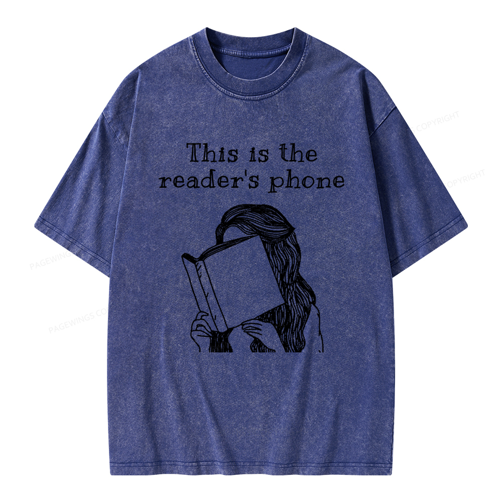 Pagewings This Is The Readers Phone Unisex Washed T-shirt