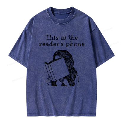 Pagewings This Is The Readers Phone Unisex Washed T-shirt