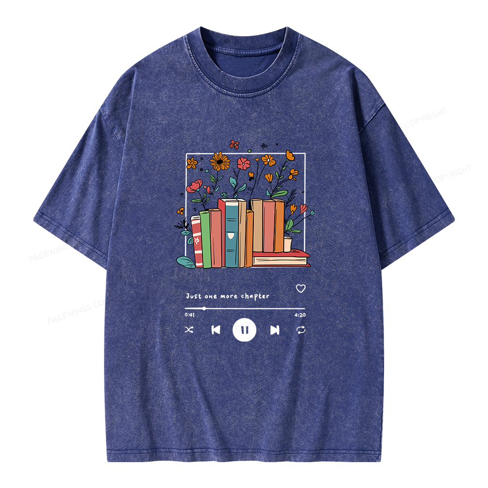 Pagewings Just One More Chapter Unisex Washed T-shirt