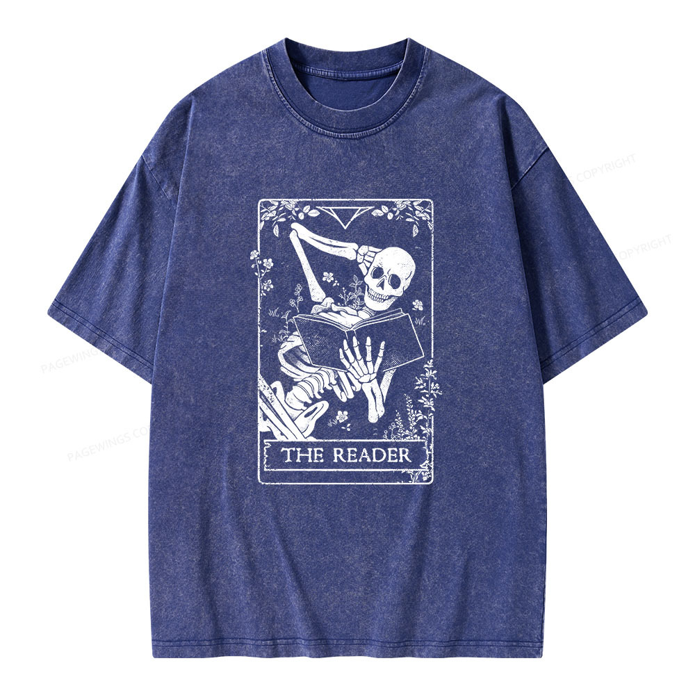 Pagewings The Reader Unisex Washed T-shirt