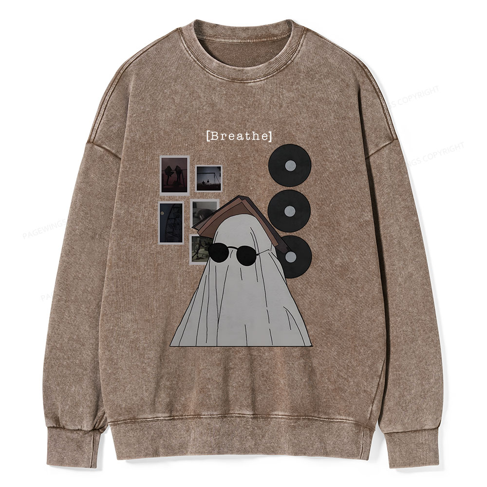 Pagewings Books Music And Life Photos Define Me Unisex Washed Sweatshirt