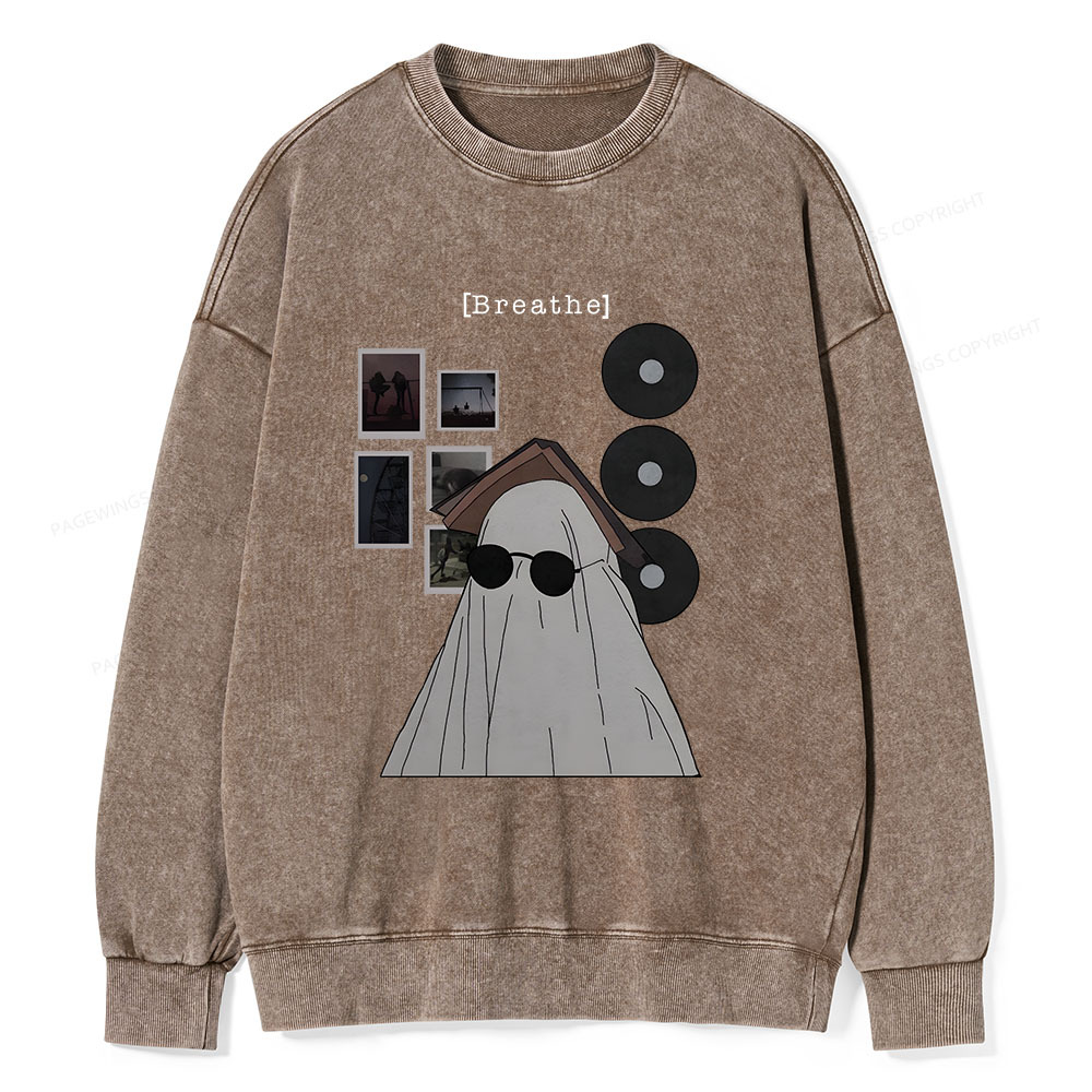 Pagewings Books Music And Life Photos Define Me Unisex Washed Sweatshirt
